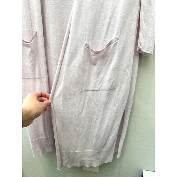 NIC + ZOË Light Purple Cotton Cashmere Blend Lightweight Sweater Duster - Picture 3 of 6